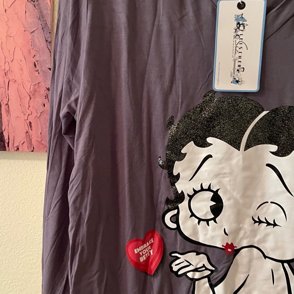 Plus Size Womens Purple Betty Boop Long Sleeve Top size 4X NEW - Picture 4 of 15